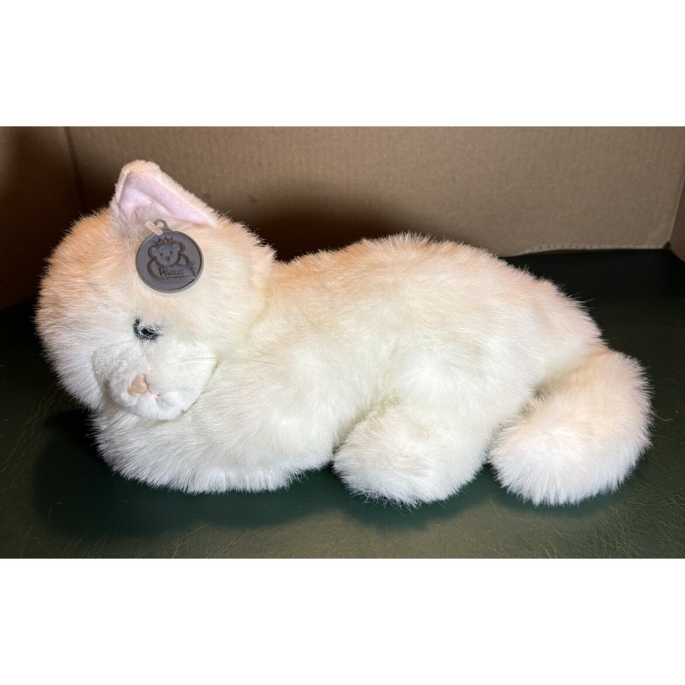 Vintage 90s Princess Soft Toys Plush CAT Stuffed Animal Tan Kitty